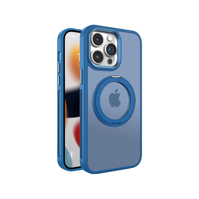 Skin-feel Heat Dissipation Rotating Bracket Magnetic Mobile Phone Case