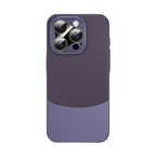 Plain Leather Stitching Two-color Mobile Phone Case