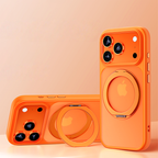 iPhone 17 Series Skin-Feel Magnetic Case with 360° Rotating Stand & Open Camera Frame