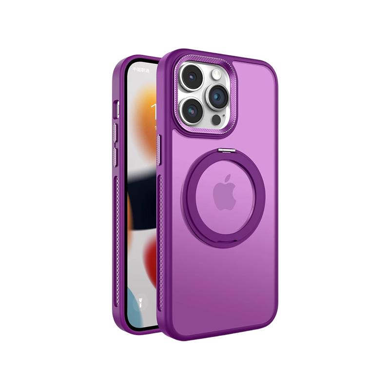 Skin-feel Heat Dissipation Rotating Bracket Magnetic Mobile Phone Case