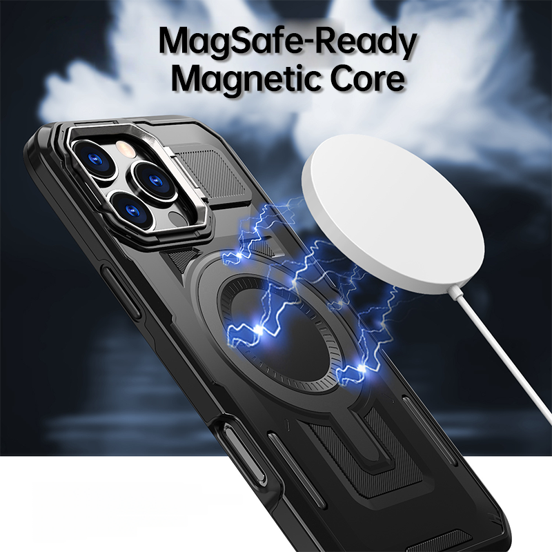 Magnetic Lens Bracket With Armor And Anti-fall Cover