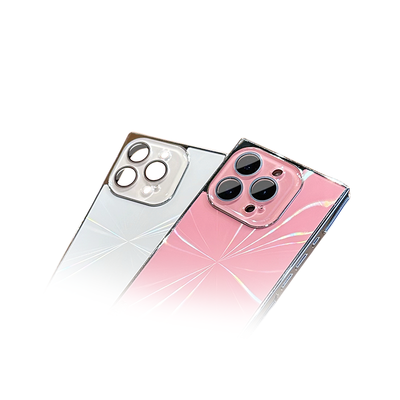 Square Aurora Shine Electroplated iPhone Case for iPhone 17 Series