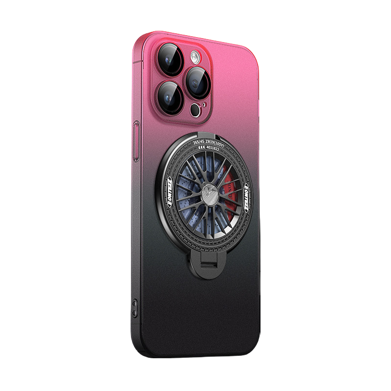 Apple Gradient Decompression Gyro Magnetic Bracket Mobile Phone Case
