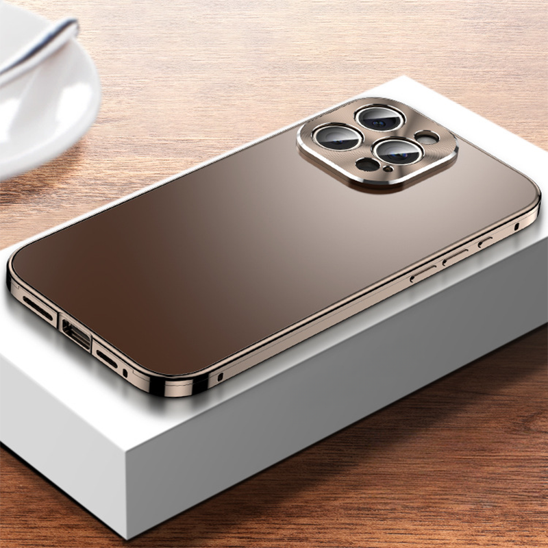 | iPhone 17 Series 360° Full Aluminum Alloy Frosted Magnetic Case – High-End Anti-Drop Design