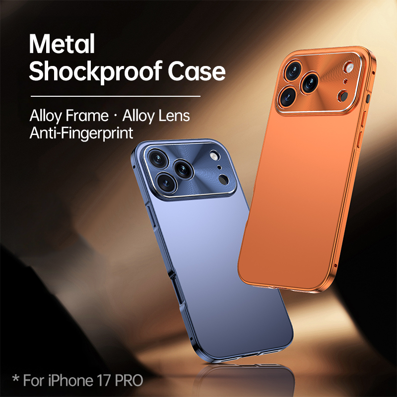 | iPhone 17 Series 360° Full Aluminum Alloy Frosted Magnetic Case – High-End Anti-Drop Design