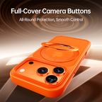 iPhone 17 Series Skin-Feel Magnetic Case with 360° Rotating Stand & Open Camera Frame