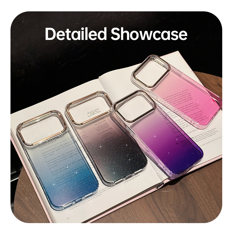 iPhone 17 Series Magnetic Transparent Gradient Shockproof Case