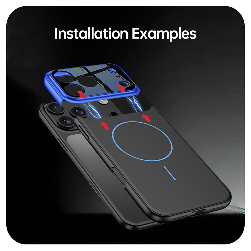 iPhone 17 series frosted magnetic hole anti-fall mobile phone case