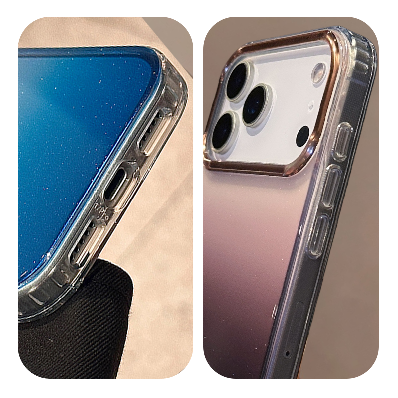 iPhone 17 Series Magnetic Transparent Gradient Shockproof Case