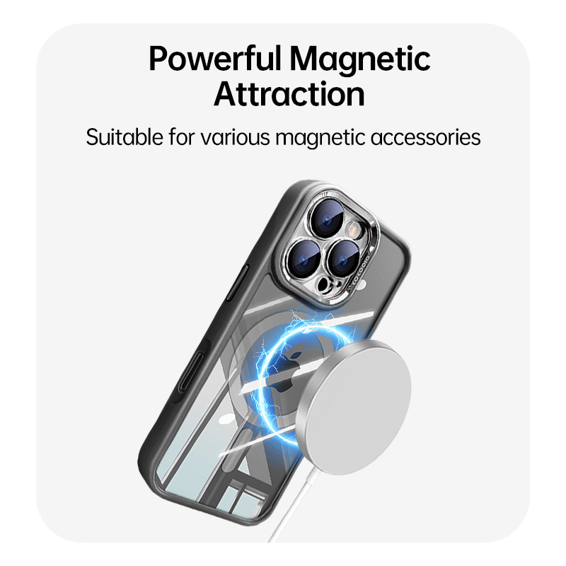| Silicone Magnetic Case: Rear Magnet, Shockproof & Durable