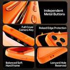 iPhone 17 Series Skin-Feel Magnetic Case with 360° Rotating Stand & Open Camera Frame