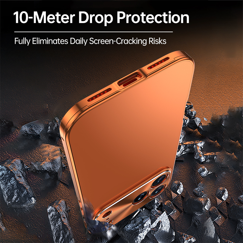 | iPhone 17 Series 360° Full Aluminum Alloy Frosted Magnetic Case – High-End Anti-Drop Design