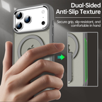 iPhone 17 Series Magnetic Frosted Case with Vertical Stand – Shockproof & Slim Design