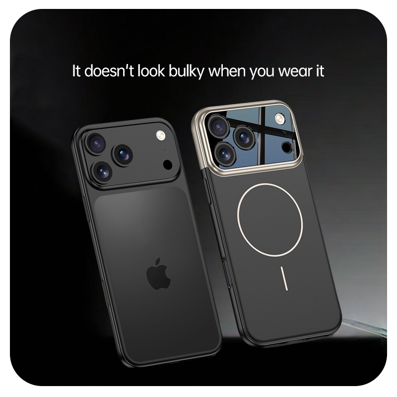 iPhone 17 series frosted magnetic hole anti-fall mobile phone case