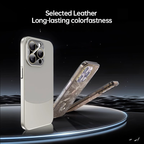 Plain Leather Stitching Two-color Mobile Phone Case