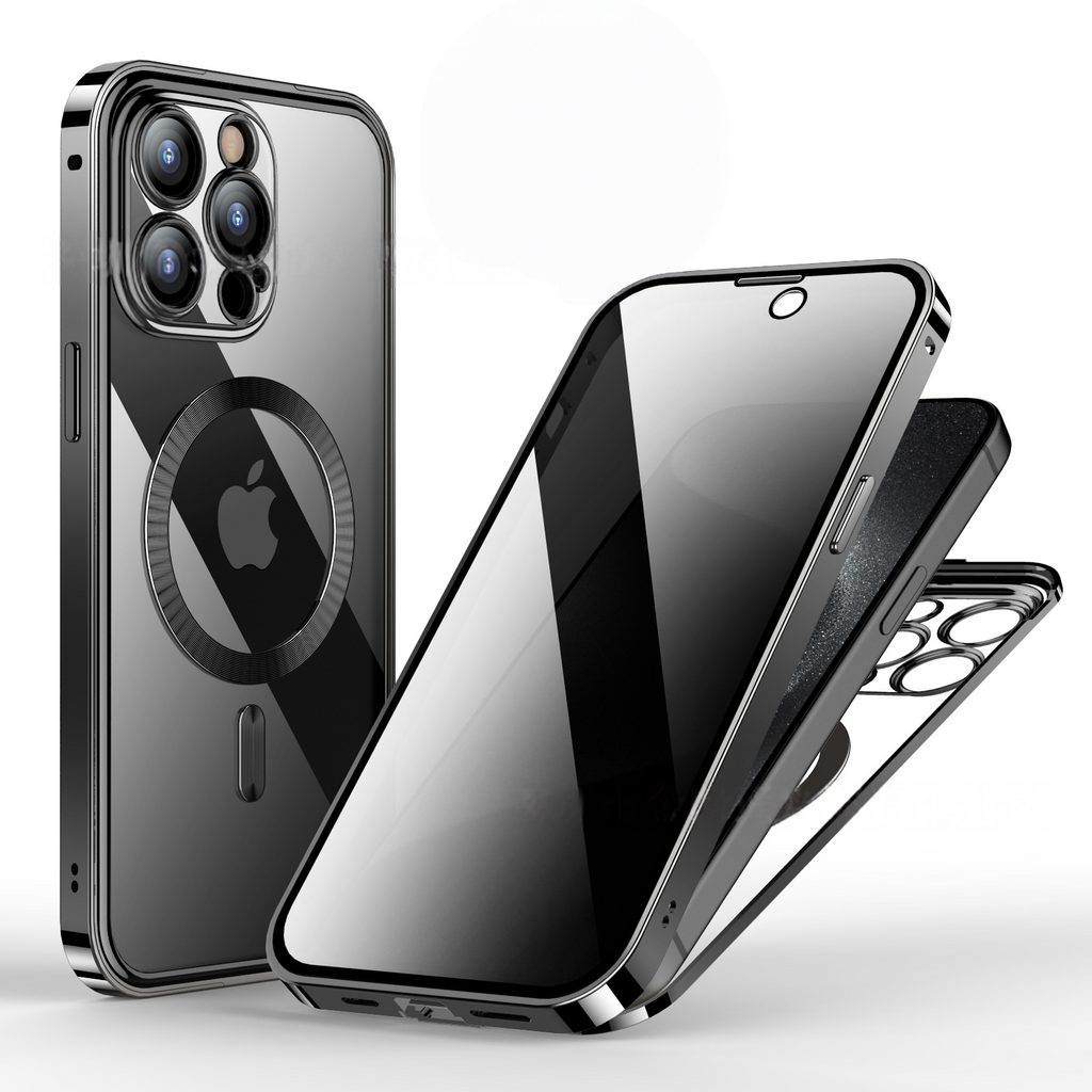 |Double-sided Protective Mobile Phone Case With Metal Frame And Snap Button