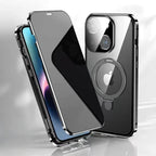 |Double-sided Metal Phone Case With Magnetic Bracket And Wireless Charger
