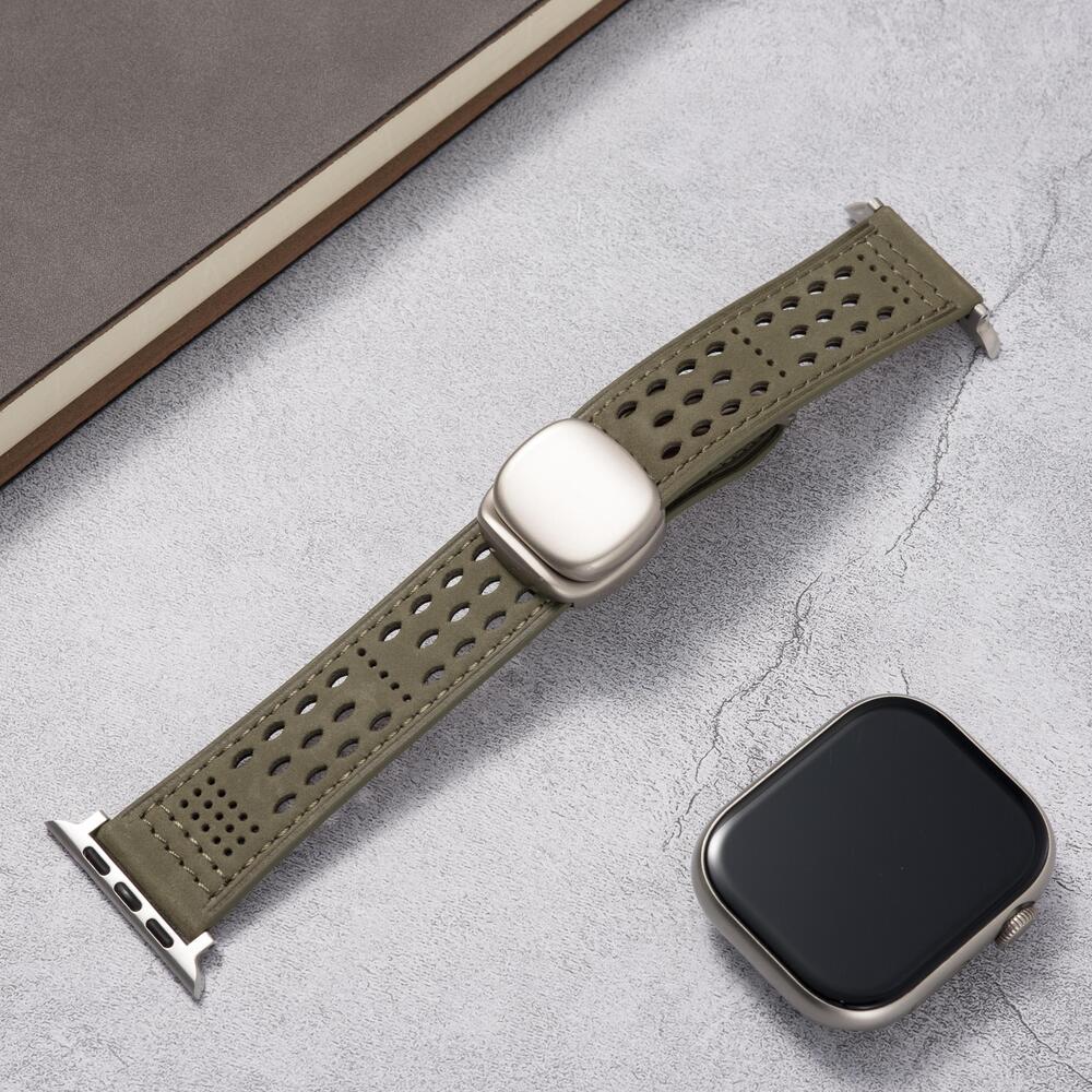 Breathable Leather Strap For Apple Watch