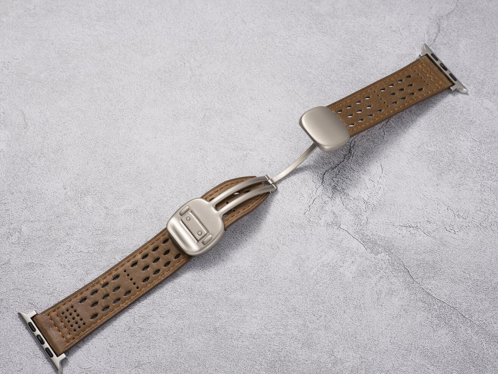 Breathable Leather Strap For Apple Watch