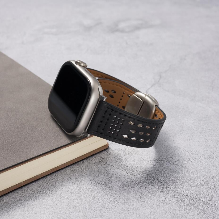 Breathable Leather Strap For Apple Watch