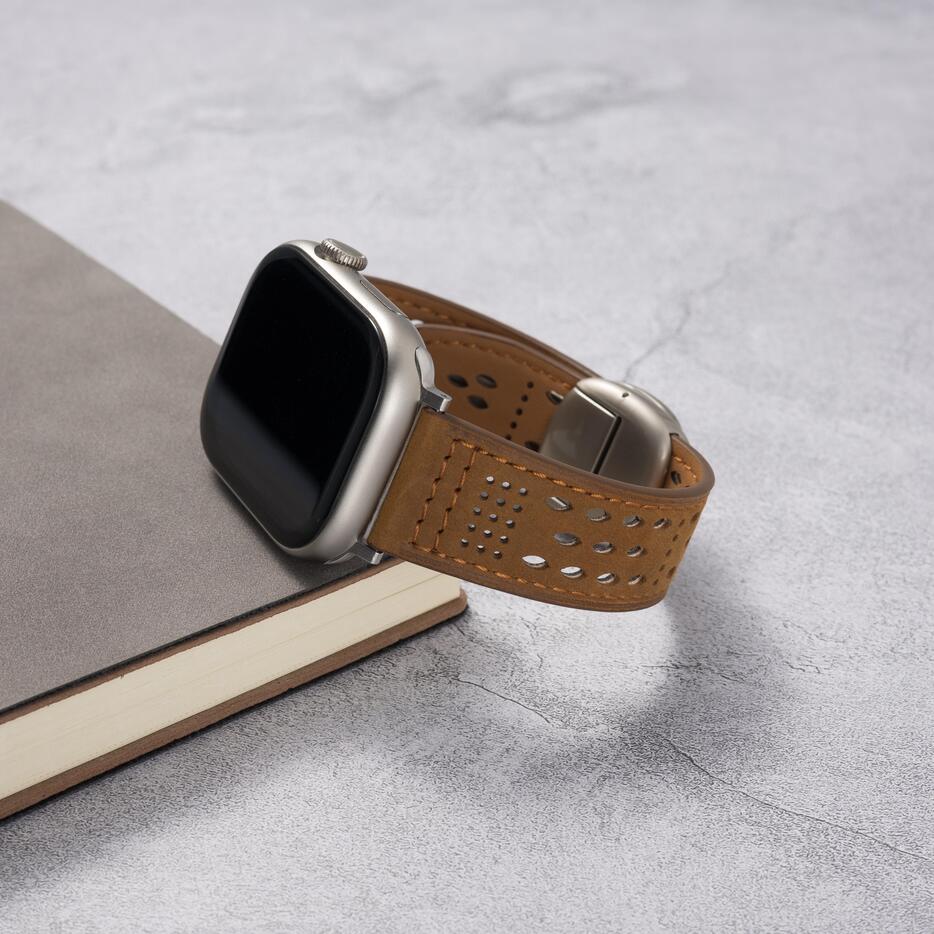 Breathable Leather Strap For Apple Watch