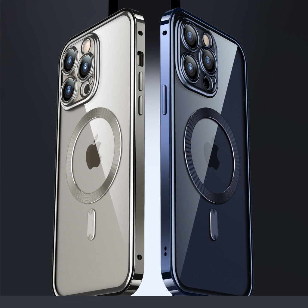 |Double-sided Protective Mobile Phone Case With Metal Frame And Snap Button