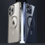 |Double-sided Protective Mobile Phone Case With Metal Frame And Snap Button