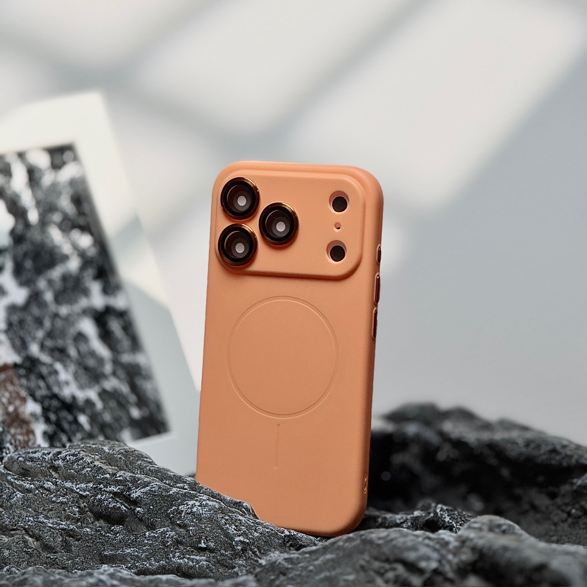 Slim Magnetic Silicone iPhone 17 Case with Lens Protection