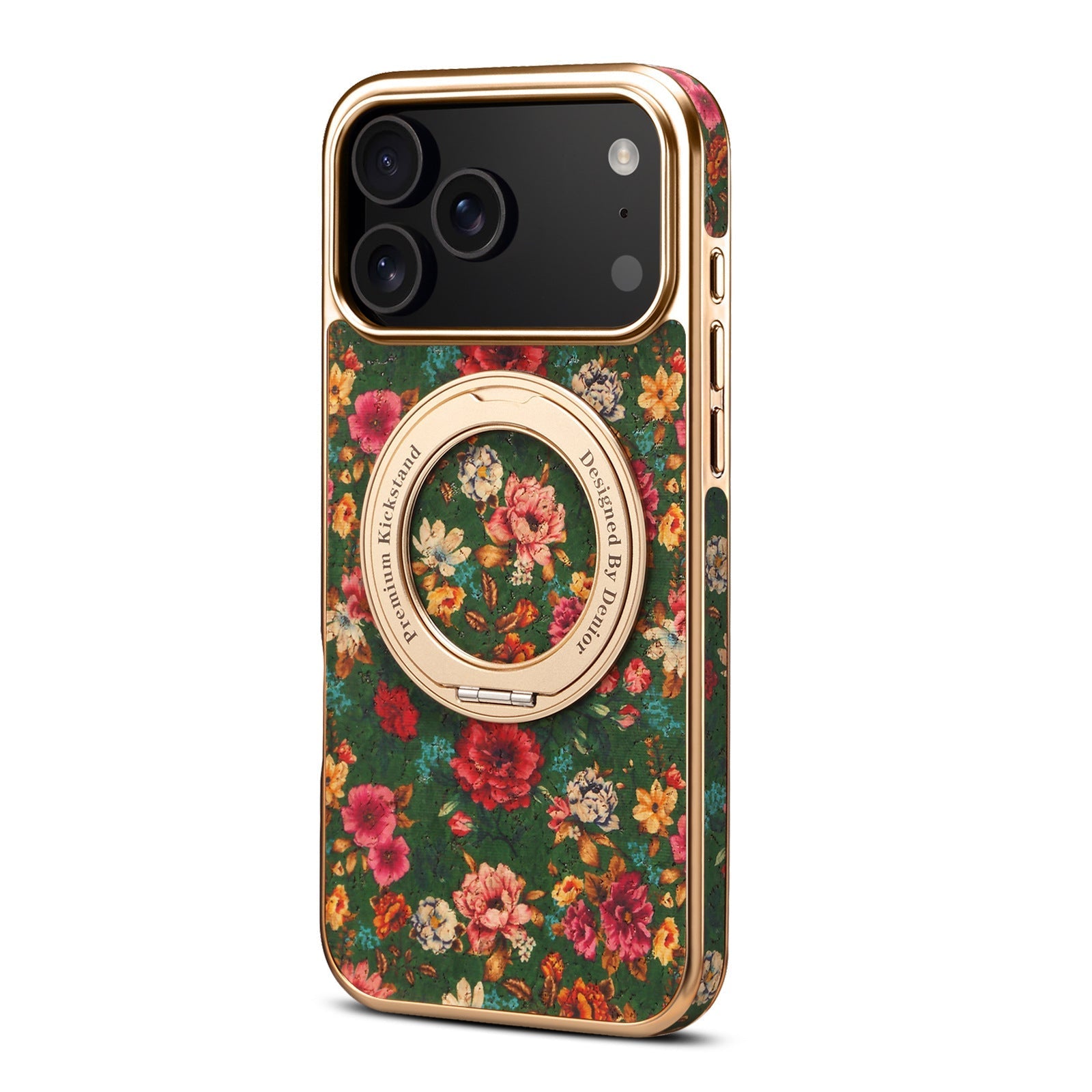iPhone 17 Series Magnetic Electroplated Case with Floral Design