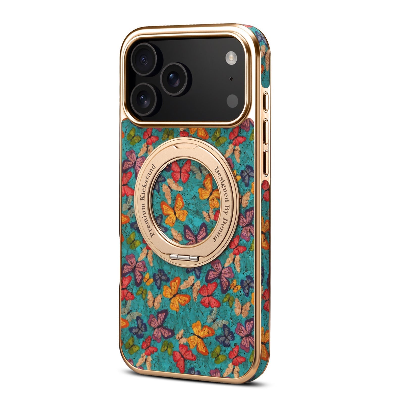 iPhone 17 Series Magnetic Electroplated Case with Floral Design