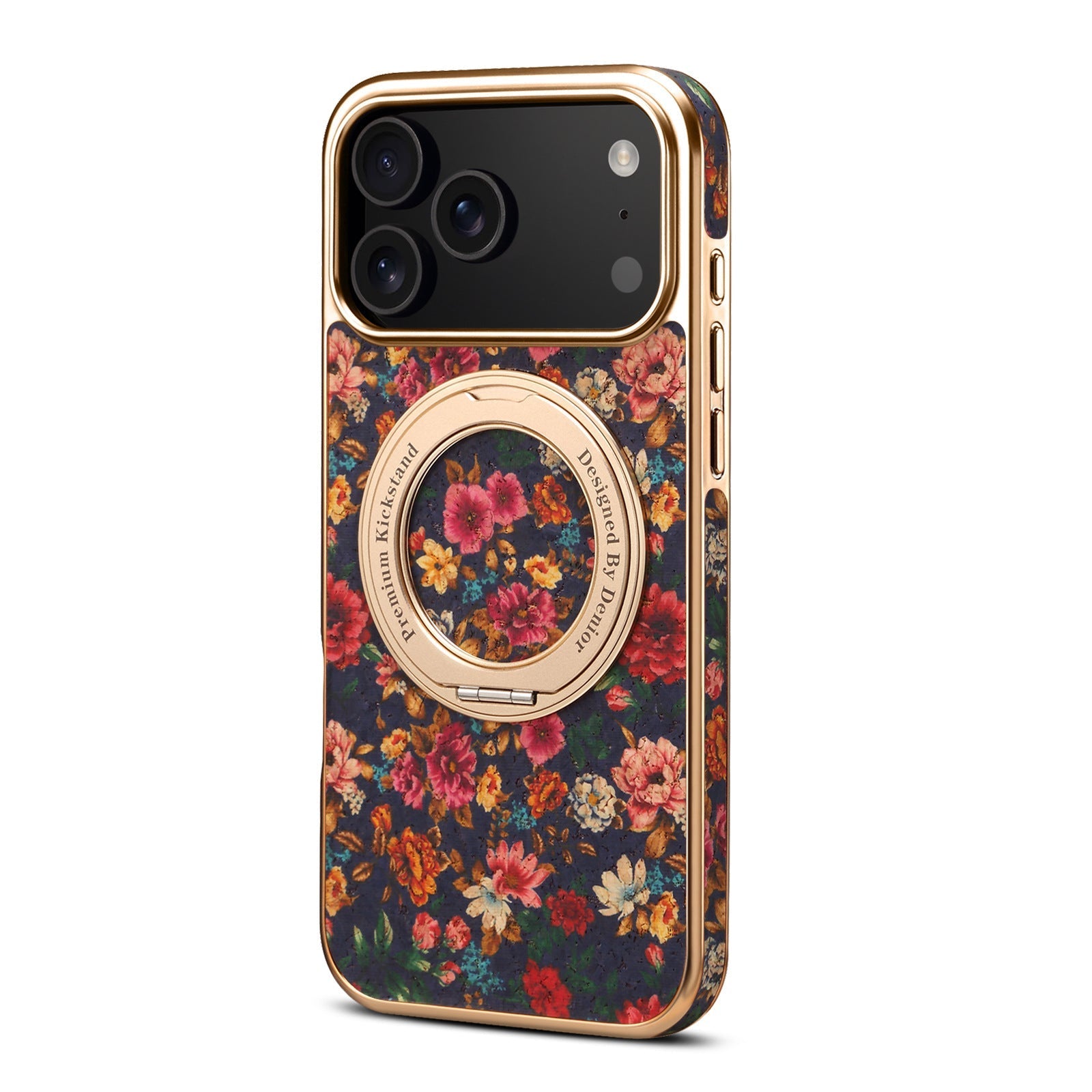 iPhone 17 Series Magnetic Electroplated Case with Floral Design