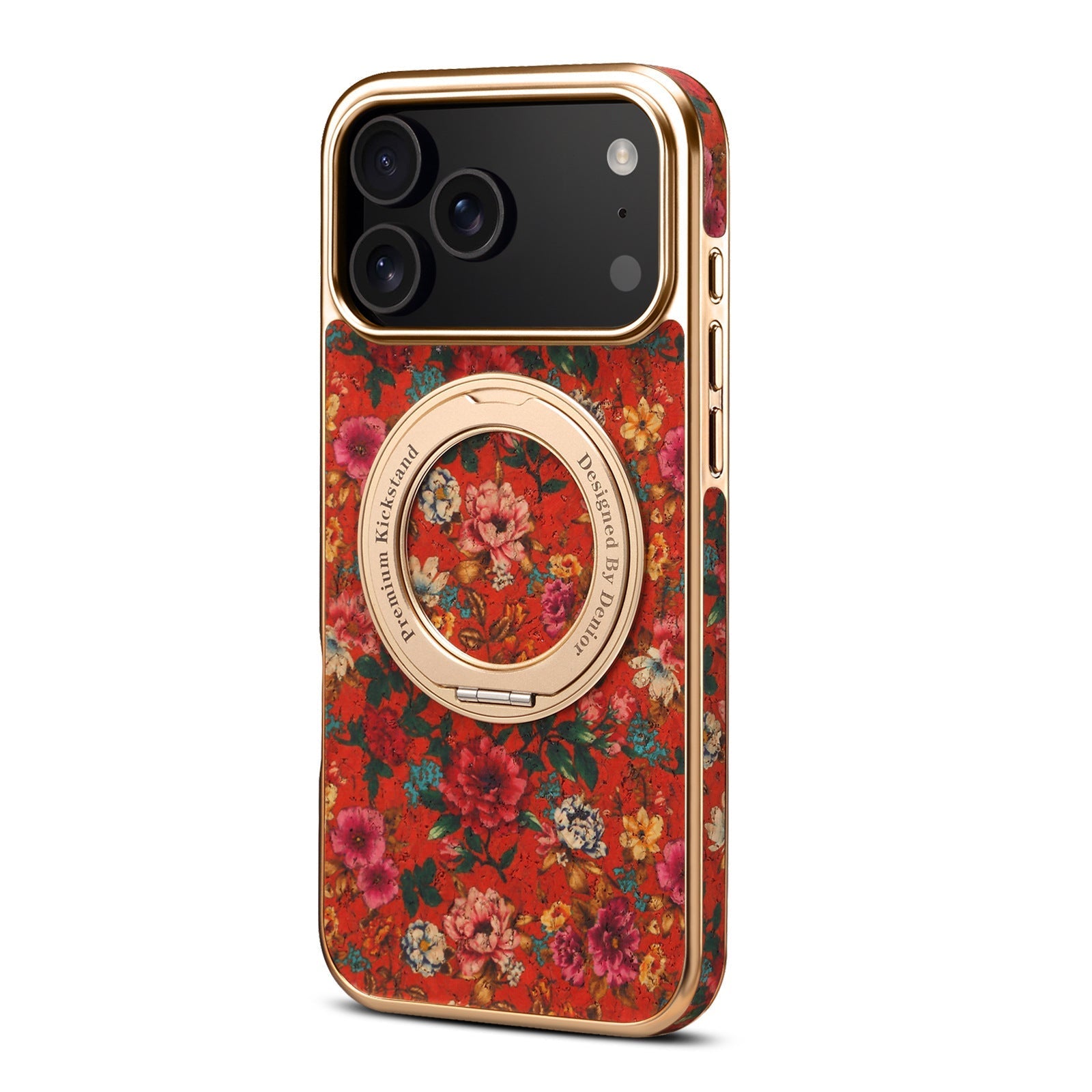 iPhone 17 Series Magnetic Electroplated Case with Floral Design