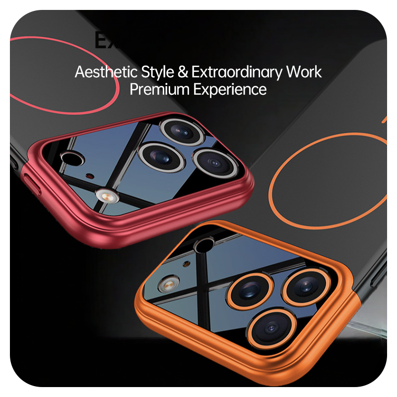 iPhone 17 series frosted magnetic hole anti-fall mobile phone case