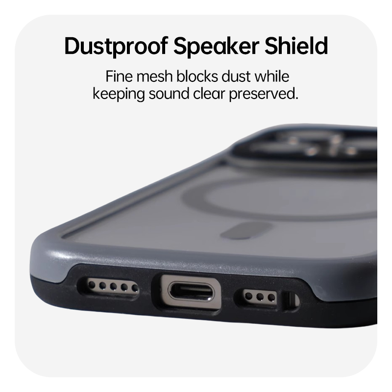 Contrast Color Frame Transparent Magnetic Phone Case