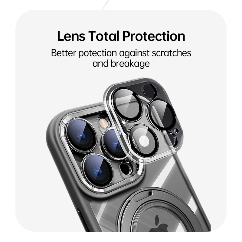 | iPhone 17 Series 360° Magnetic Case with Rotating Stand