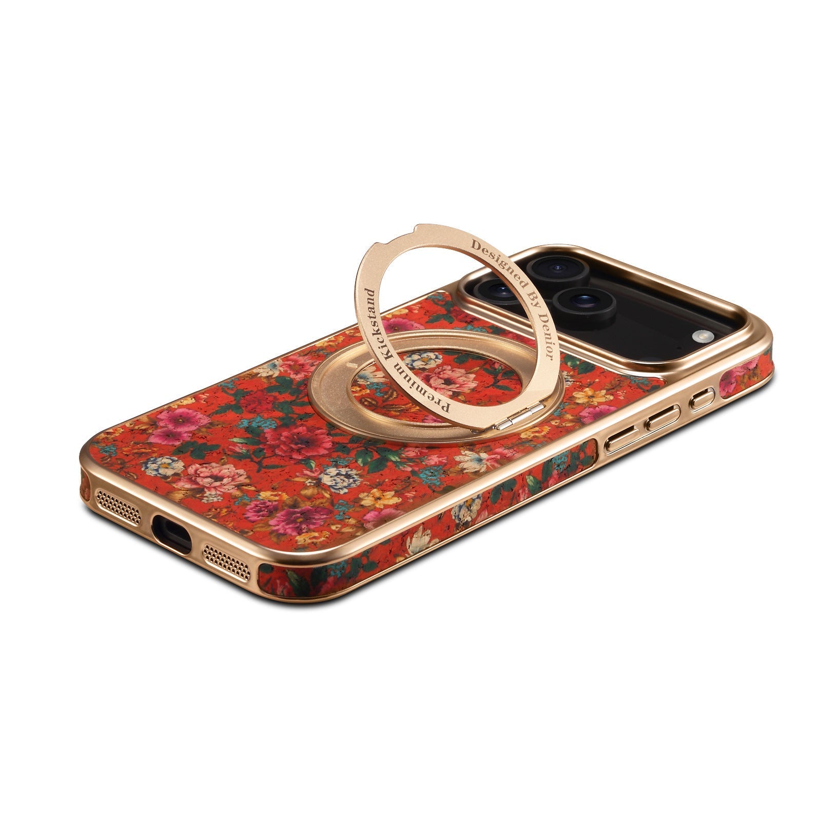 iPhone 17 Series Magnetic Electroplated Case with Floral Design