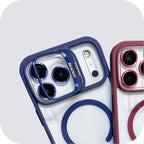 | Magnetic Lens Holder iPhone 17 Case with Clear Lens Protector