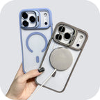 | Magnetic Lens Holder iPhone 17 Case with Clear Lens Protector