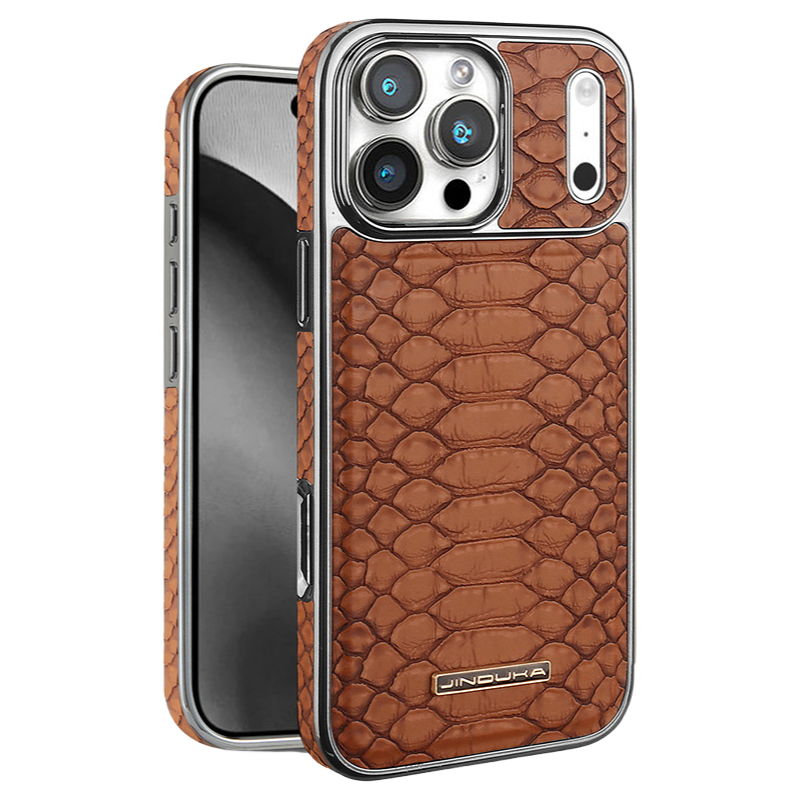 | iPhone 17 Snakeskin Design Electroplated Magnetic Phone Case