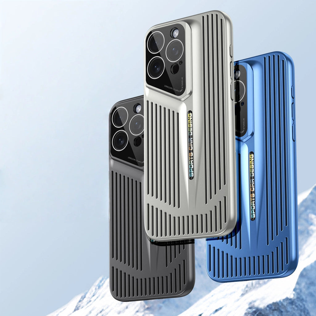 iPhone 17 Series Supercar Blade Cooling Electroplated Texture Case