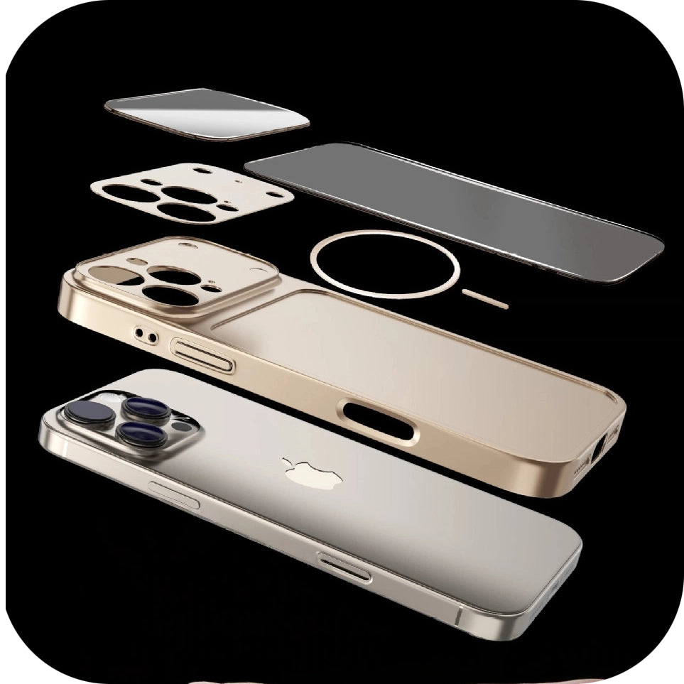 iPhone 17 Series Frosted Large Window Case with Lens Film