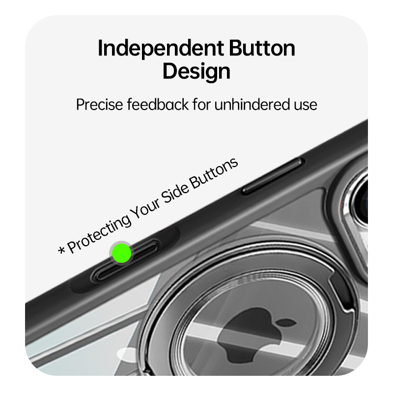 | iPhone 17 Series 360° Magnetic Case with Rotating Stand