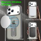 iPhone 17 Series Magnetic Frosted Case with Vertical Stand – Shockproof & Slim Design