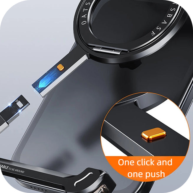 iPhone 17 Series Magnetic Rotating Bracket Metal Hollow Case