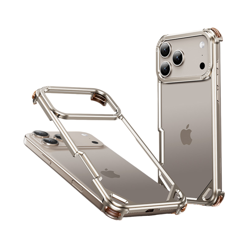 iPhone 17 Series Metal Airbag Shockproof Anti-Fall Case