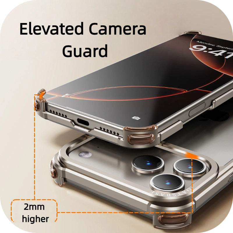 iPhone 17 Series Metal Airbag Shockproof Anti-Fall Case