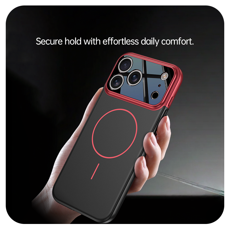 iPhone 17 series frosted magnetic hole anti-fall mobile phone case