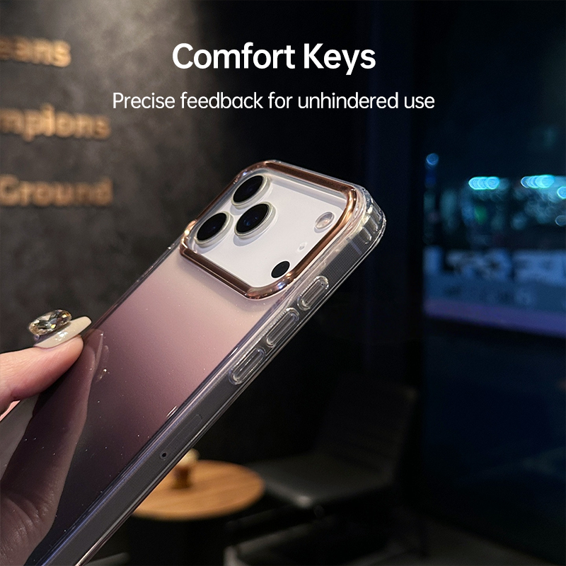 iPhone 17 Series Magnetic Transparent Gradient Shockproof Case
