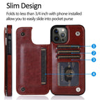 Luxury leather iPhone case with card slot
