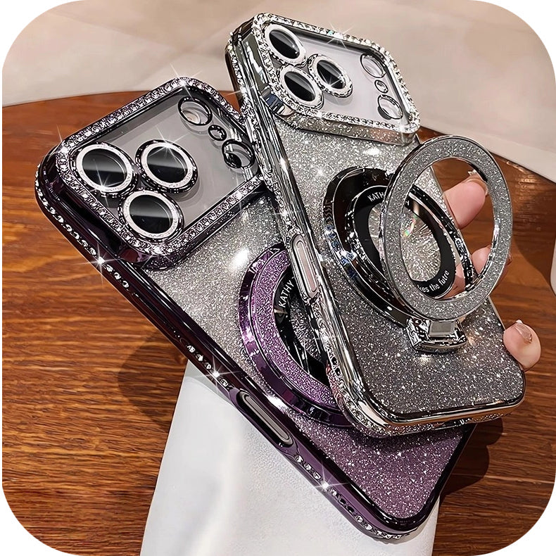 Premium Gradient Glitter Diamond Edge Case for iPhone 17 Series